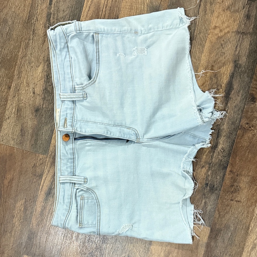 Universal Thread Light Blue Frayed Jean Shorts
